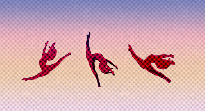 aerobics fitness pose - yoga posture   