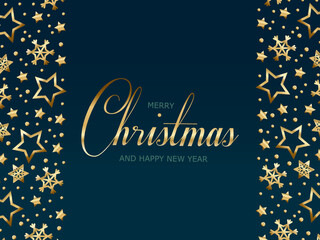 Holiday bright christmas card illustration