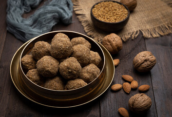 Methi Ladoo or Fenugreek Seed Ladoo is a traditional recipe which is more of an ayurvedic medicine than a sweetmeat.