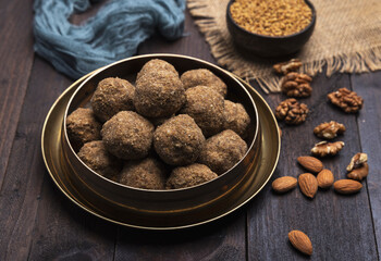 Methi Ladoo or Fenugreek Seed Ladoo is a traditional recipe which is more of an ayurvedic medicine than a sweetmeat.