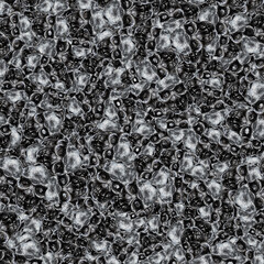 Creepy head mask motif random pattern