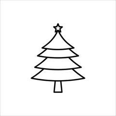 Fototapeta premium Christmas Tree Icon Design Vector Template Illustration