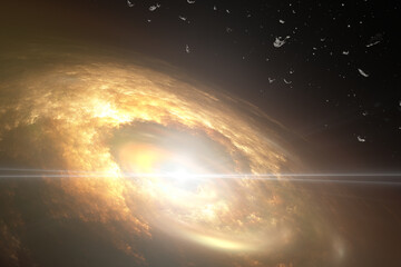 The origin of the solar system, protoplanetary disk © Peter Jurik