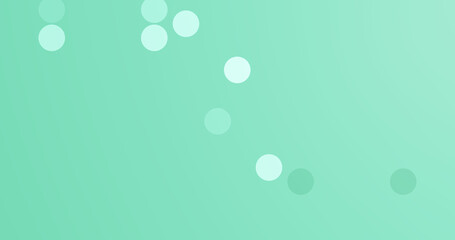 Render with blue-green background with circles