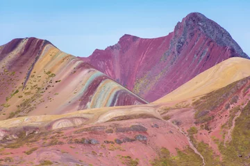 Crédence de cuisine en verre imprimé Vinicunca Rainbow Mountain or Montana de Siete Colores, part of the Cordillera de los Andes in the Cusco region of Peru.