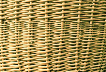 Wicker basket texture closeup.
