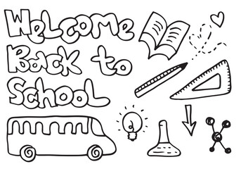 Vector illustration of back to school. Good for wrapping paper and website wallpapers.