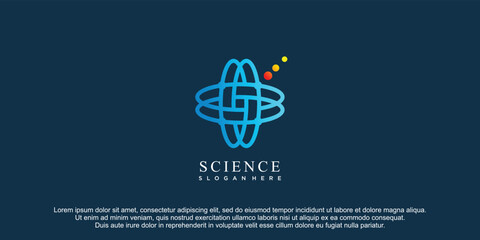 Fototapeta premium Science logo icon design vector illustration premium vector