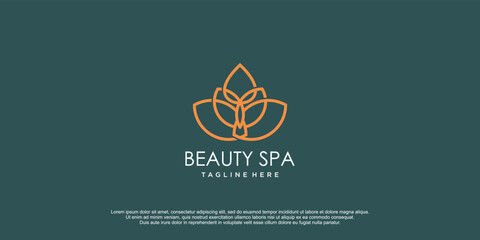 Beauty and fashion logo with creative idea design icon vector for beauty business