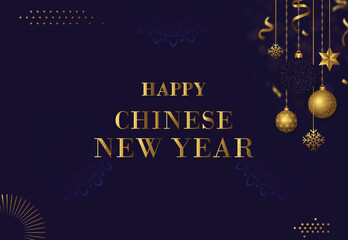 Chinese new year background design template with illustration