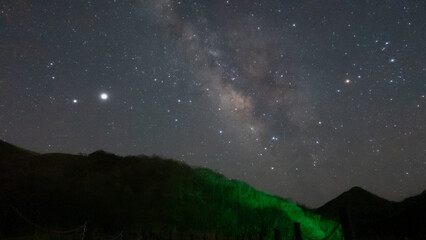 Fototapeta premium 木星とミルキーウェイ