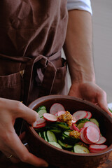 chef preparing food in restaurant