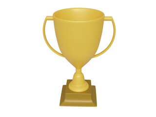 Golden award cup. 3d render
