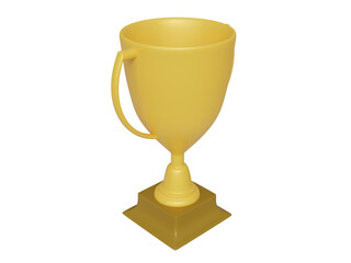 Golden award cup. 3d render