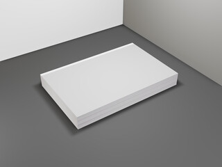 Blank Book Cover Mockup High Quality 3D Image Rendering,