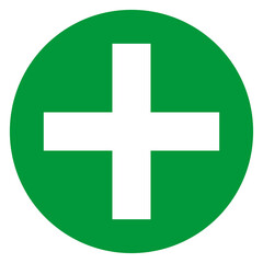 Obraz premium Green cross-isolated medical, pharmacy symbol. green plus sign or icon. Medicine services sign.