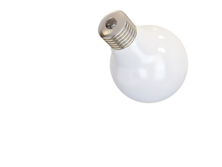 White light bulb. 3d render