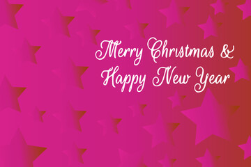 New Year decorative background with snowflakes and stars