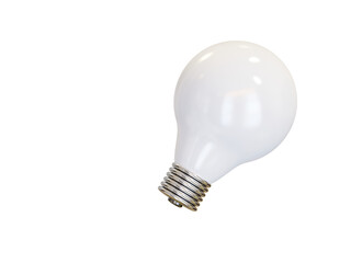 White light bulb. 3d render