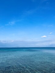 Obraz premium Blue sea horizon, quiet sea horizon