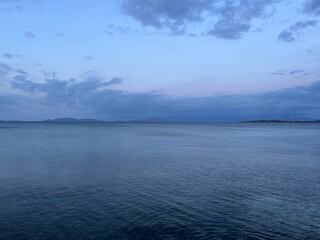 Blue sea horizon, quiet sea horizon