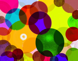 Circular colored abstract artistic image for a good mood