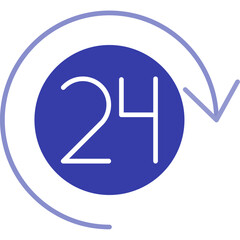 Open 24 Hours Icon