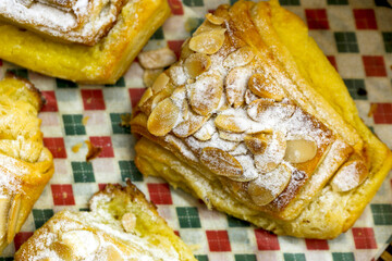 Jesuite bread, decorated with slices of chestnut