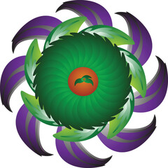 abstract background with leaves of mediterranean diet food