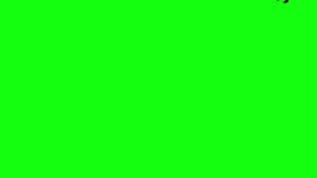 cinema screen transition in green screen with alpha channel - movie reel