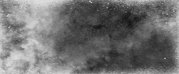 Black stone and wall texture. Dark cement, concrete grunge. Black brush strokes oil paints on white paper. Dark metal wallpaper with rock background. Tiles luxury stone floor.