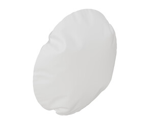 Mockup white round pillow. 3d render