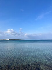 Blue sea horizon, quiet sea horizon