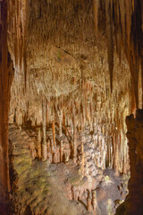 Porto Cristo, Mallorca, Spain - 9 Nov, 2022: Underground caverns at the Cuevas del Drach