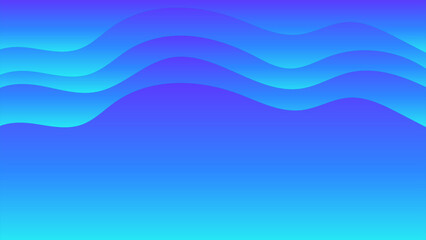 Geometric gradient paper layers 3D papercut on blue vector background. Abstract paper cut texture for topography website template or smooth cartoon origami paper shape concept
