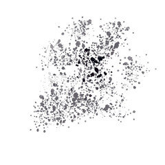 Black spots. Black watercolor blobs. Paint stains. ink