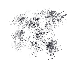 Fototapeta premium Black spots. Black watercolor blobs. Paint stains. ink