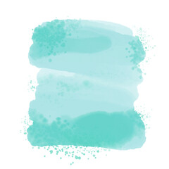 Turquoise spots. Turquoise watercolor blobs. Paint stains
