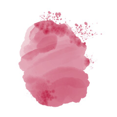 Viva Magenta spots. Bordeaux watercolor blobs. Paint stains. Wine stains
