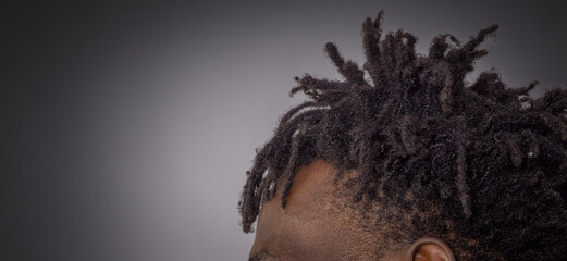 close-up of  funky hairstyle
