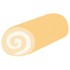 Swiss Roll Cake Illustration