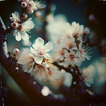 Ciliegio in fiore in primavera