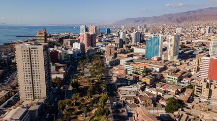 Antofagasta desde el aire - obrazy, fototapety, plakaty