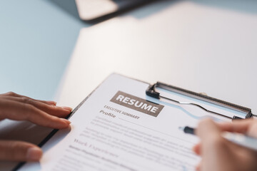 New graduates fill out a job application form history details Personally to prepare to apply for a...