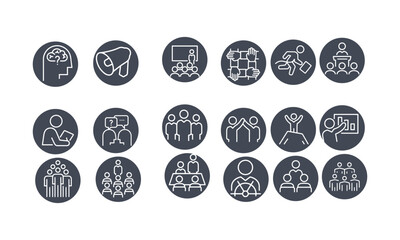 Management business icons vector design 