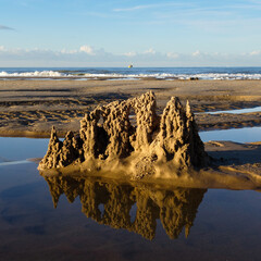 Châteaux de sables sur la plage