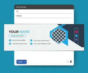 Corporate email signature template design in vector, personal details and email signature templates design