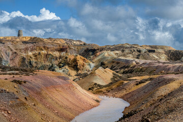 View over Parys Mountain copper mine in Anglesey