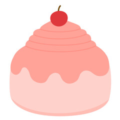 Strawberry Pastry Illustration