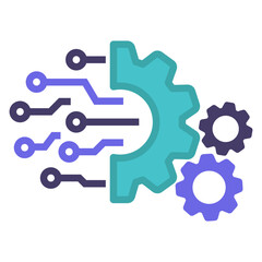 Obraz premium technology flat icon